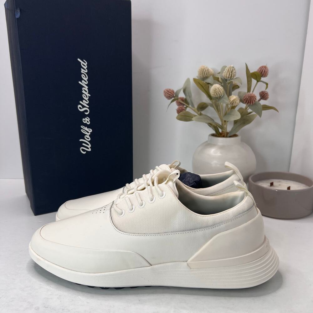 Wolf & Shepherd Crossover Leather Golf Shoe White WSS22ST40D125 Men 12.5 NWB